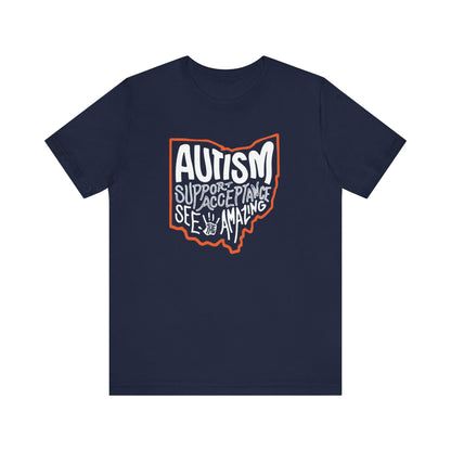 Adult Unisex Autism See The Amazing Graphic Short Sleeve Soft Tee - Bridgeway Academy