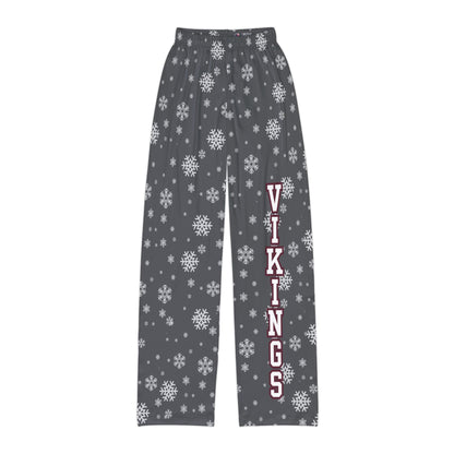 Youth Columbus Academy Vikings Spirited Snowflake Grey Printed Pajama Pants