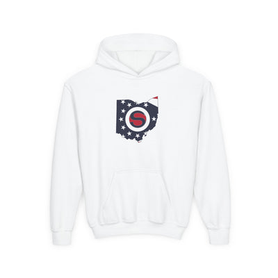 Youth Stingers Softball State Logo Graphic Hoodie