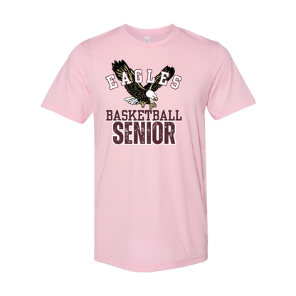 Adult Unisex Super Soft Flying Eagle Basketball Senior Short Sleeve Graphic Tee