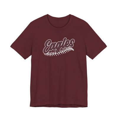 Adult Unisex New Albany Script Stitch Eagles Graphic Short Sleeve Soft Tee