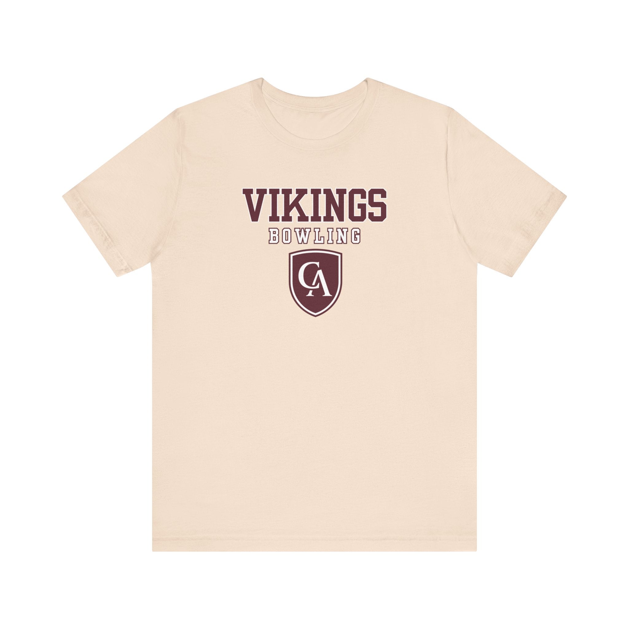 Adult Unisex Columbus Academy Vikings Bowling Graphic Short Sleeve Bella + Canvas Soft Tee