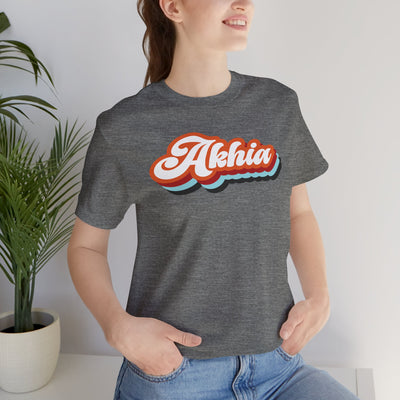 Adult Unisex Retro Graphic Short Sleeve Soft Tee - Akhia