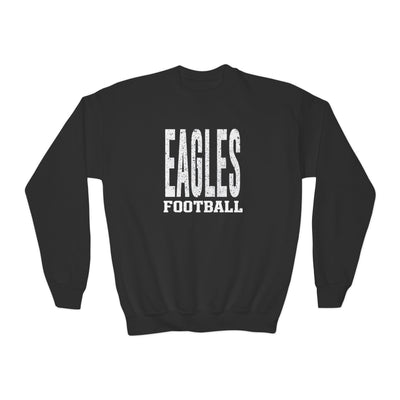 Youth New Albany Football Distressed Enlarged Graphic Gildan Heavy Blend Sweatshirt