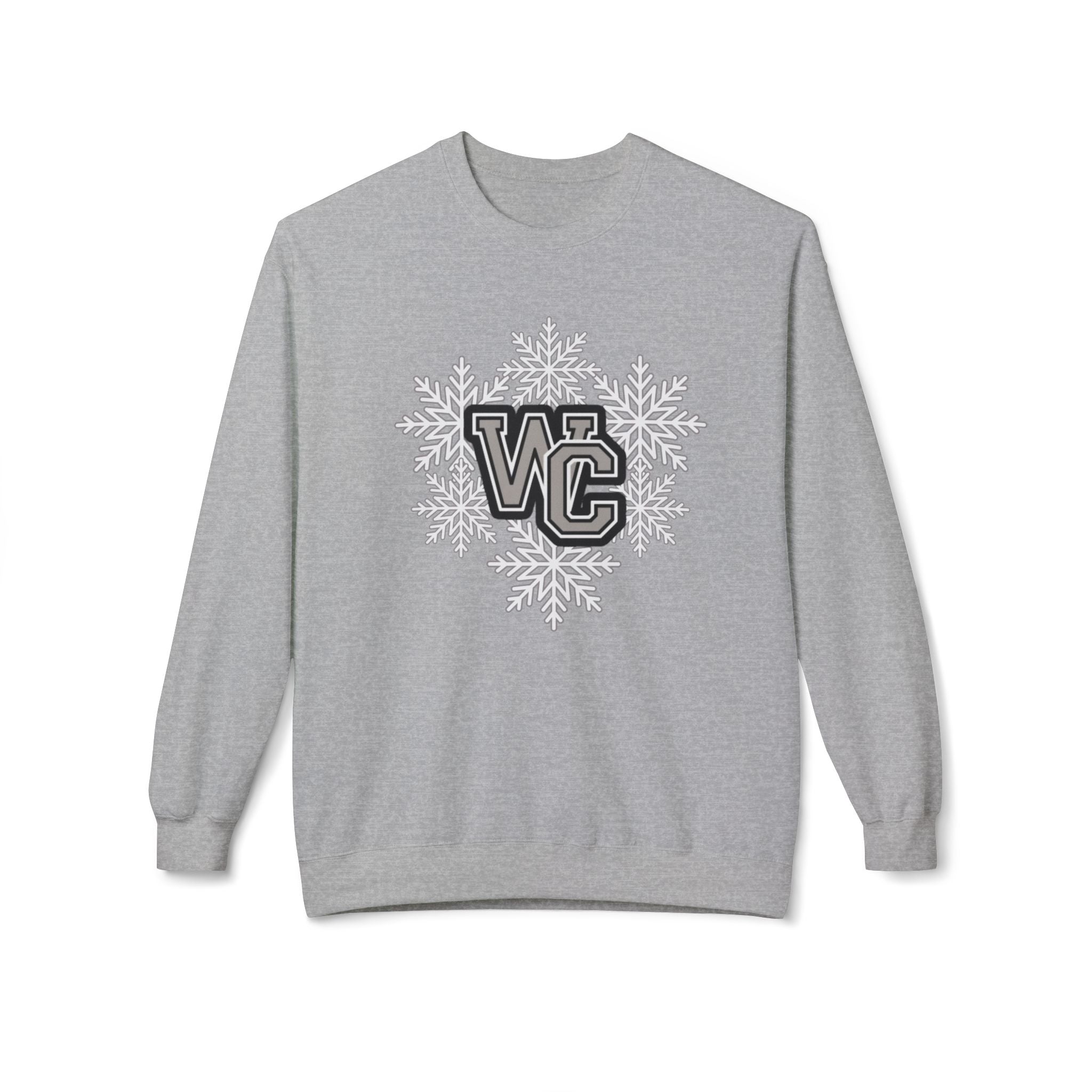 Adult Unisex Westerville Central Spirited Snowflake Graphic Soft Style Sweatshirt
