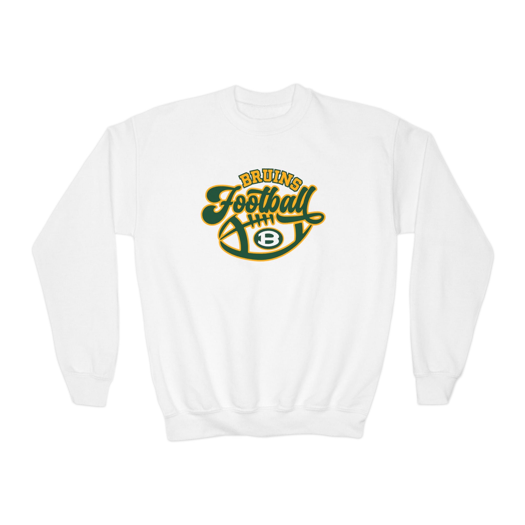 Youth Bruin Script Football Graphic Sweatshirt