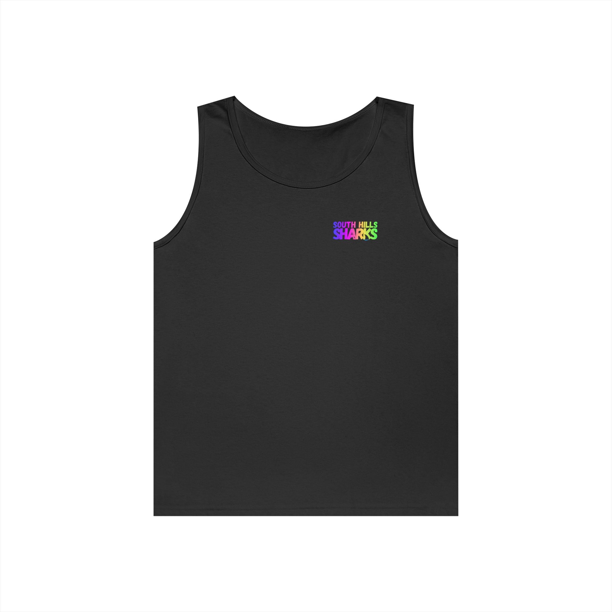 Adult Unisex South Hills Swim Team Neon Rainbow Graphic Tank