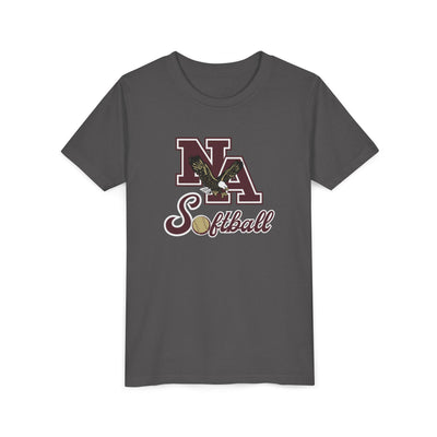 Youth NA Script Softball Graphic Short Sleeve Soft Tee