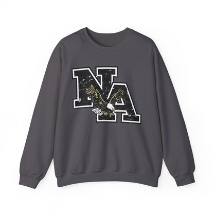 Adult Unisex Black Vintage Distressed Logo Graphic Sweatshirt