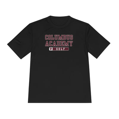 Adult Unisex Columbus Academy Golf Graphic Sport-Tek Competitor Performance Tee
