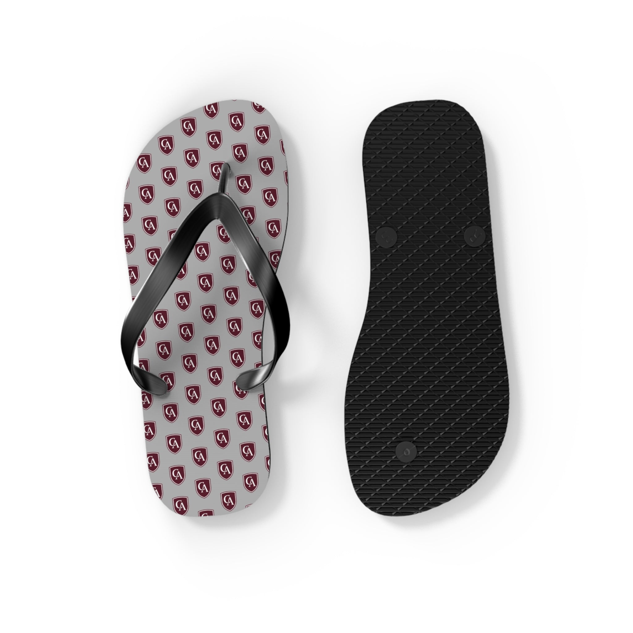 Columbus Academy Allover Logo Print Flip Flops