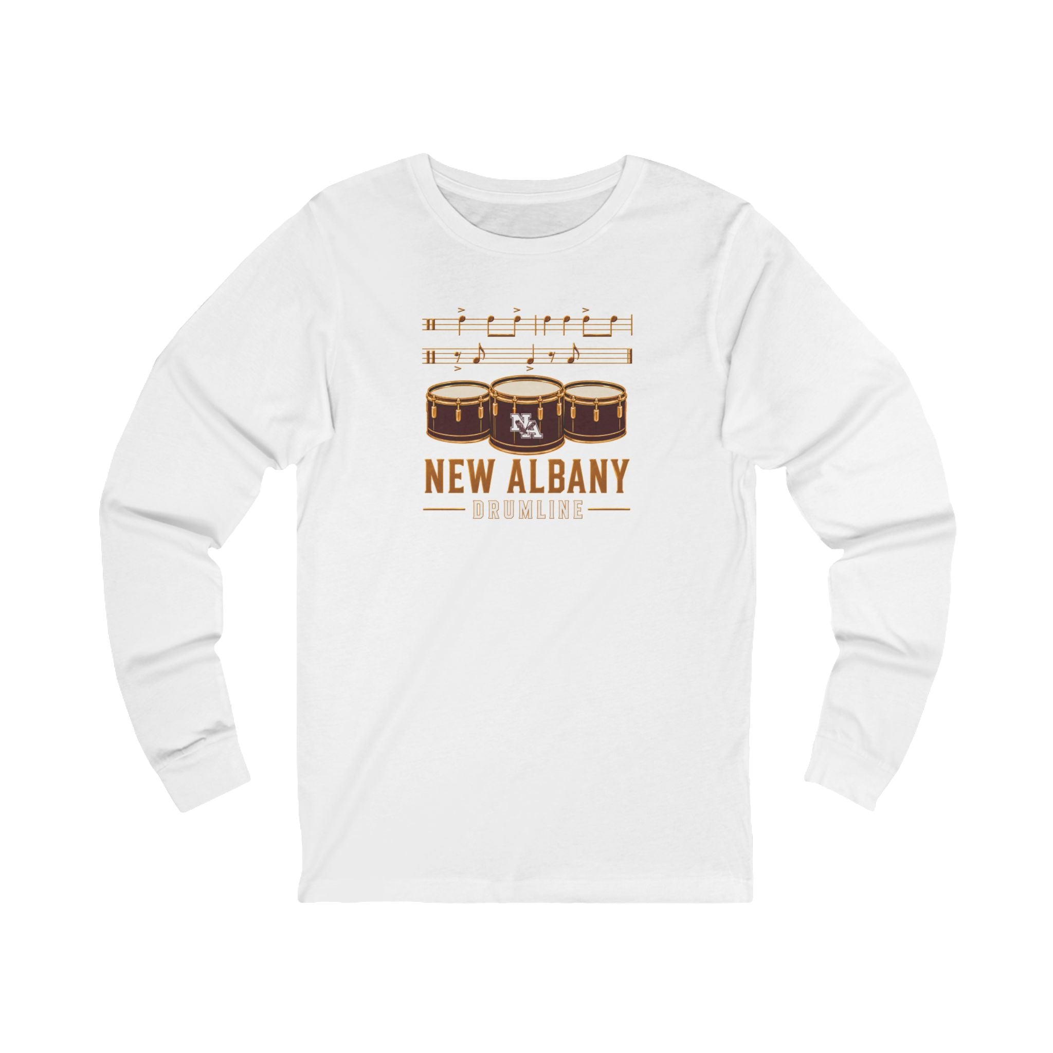 Adult Unisex New Albany Band Drumline Graphic Long Sleeve Bella + Canvas Soft Tee