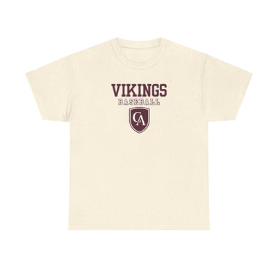 Adult Unisex Columbus Academy Vikings Baseball Graphic Short Sleeve Gildan Heavy Tee