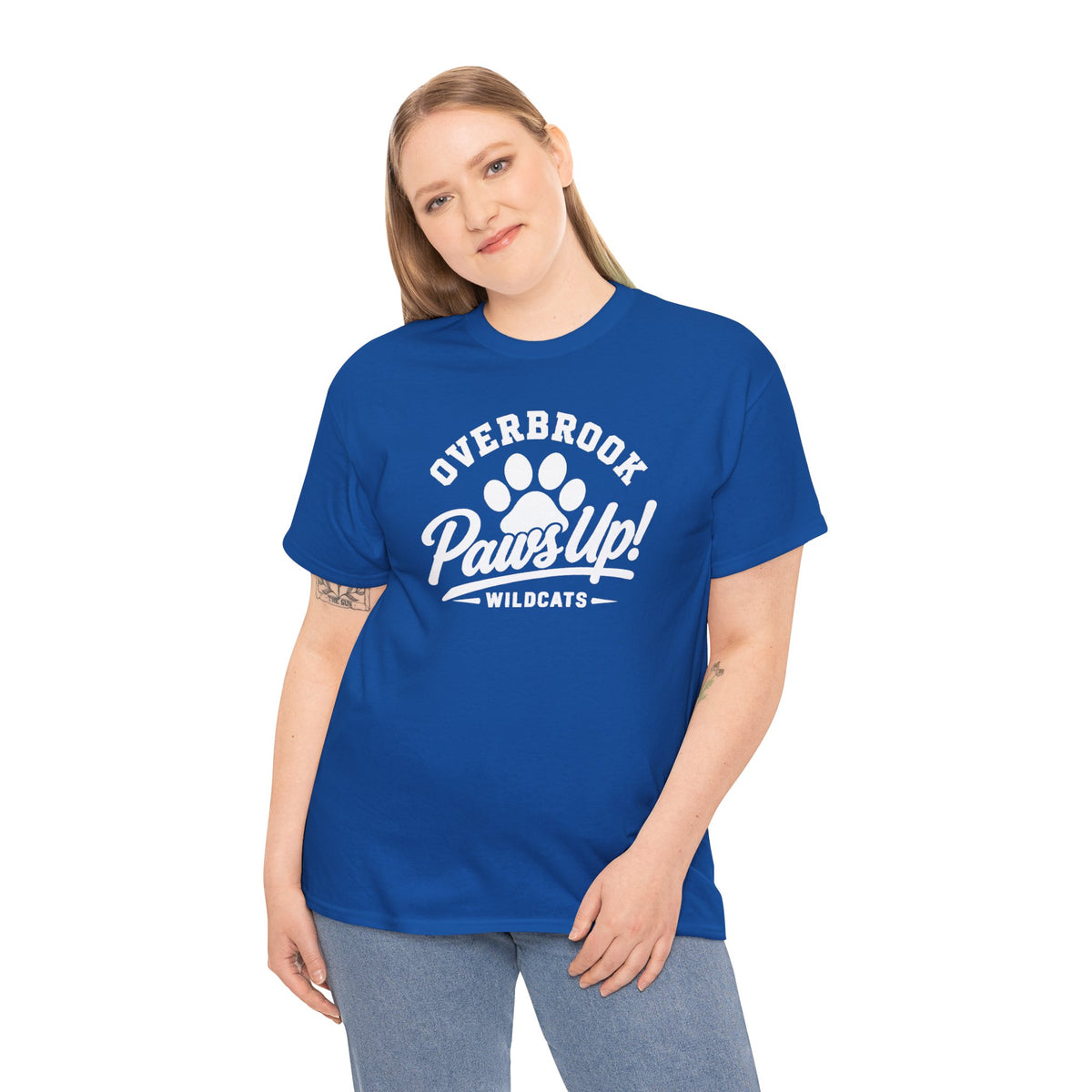 Adult Unisex Overbrook Elementary Paws Up Graphic Gildan Classic Tee