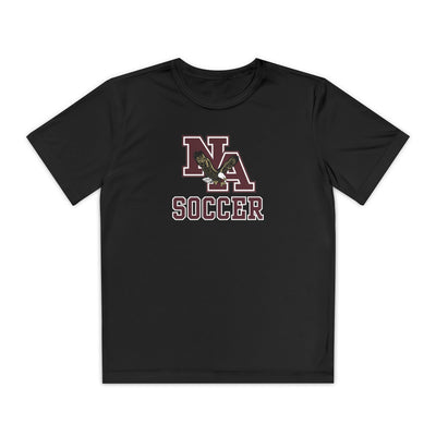 Youth New Albany Classic Maroon Soccer Logo Graphic Sport-Tek Competitor Performance Tee