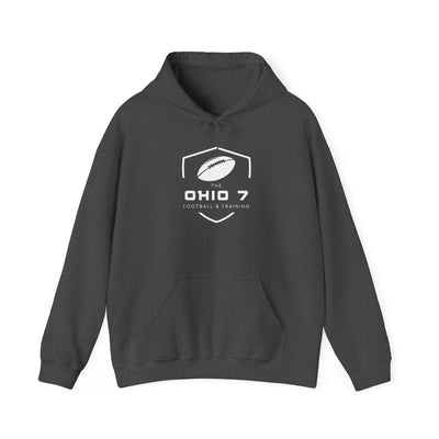 Adult Unisex The Ohio 7 White Logo Gildan Heavy Blend Hoodie