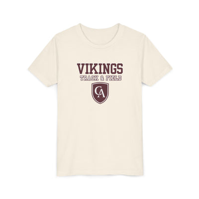 Youth Columbus Academy Vikings Track & Field Graphic Short Sleeve Bella + Canvas Soft Tee