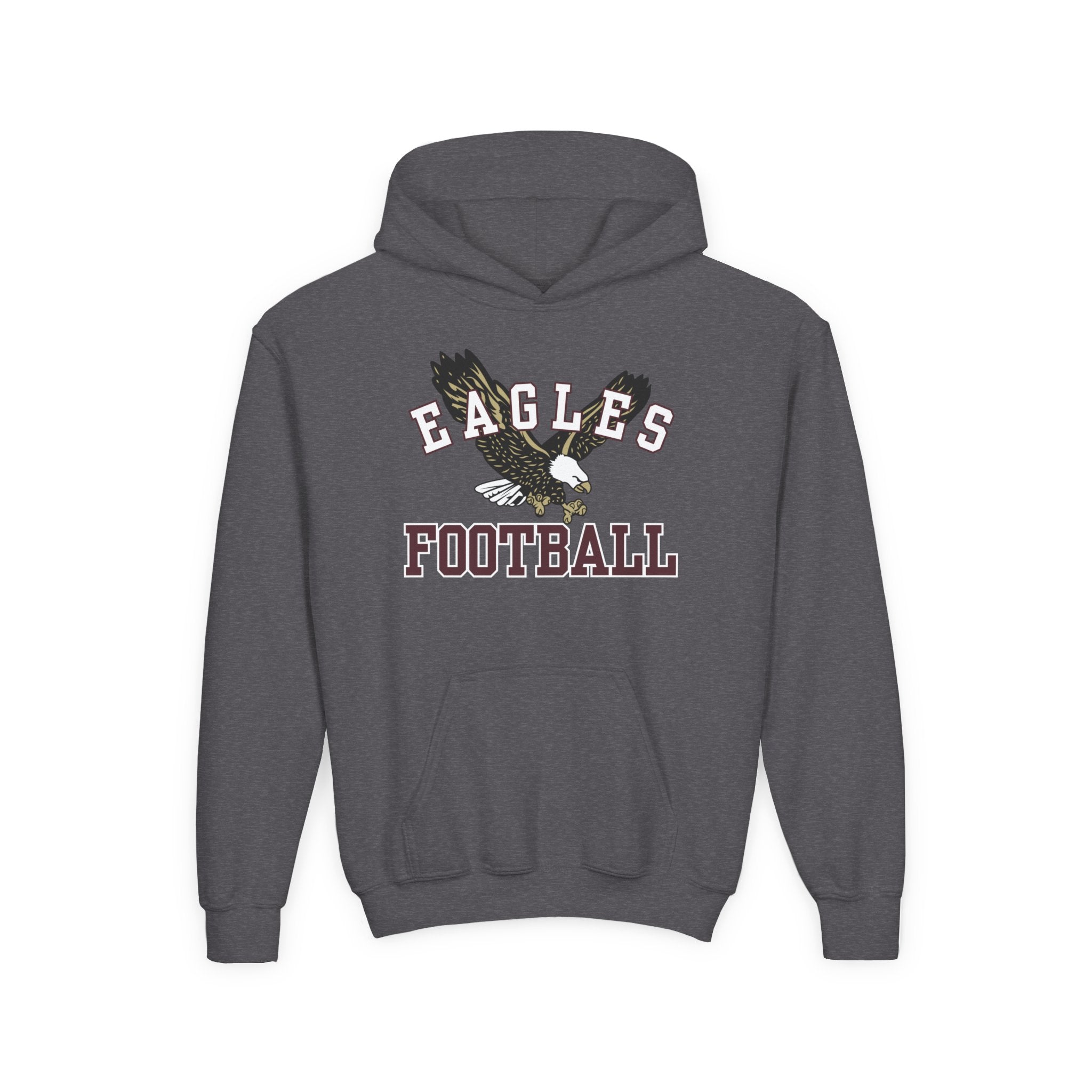 Youth Flying Football Eagle Graphic Hoodie