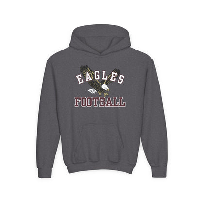 Youth Flying Football Eagle Graphic Hoodie