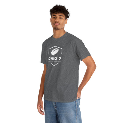 Adult Unisex The Ohio 7 White Logo Short Sleeve Gildan Heavy Tee