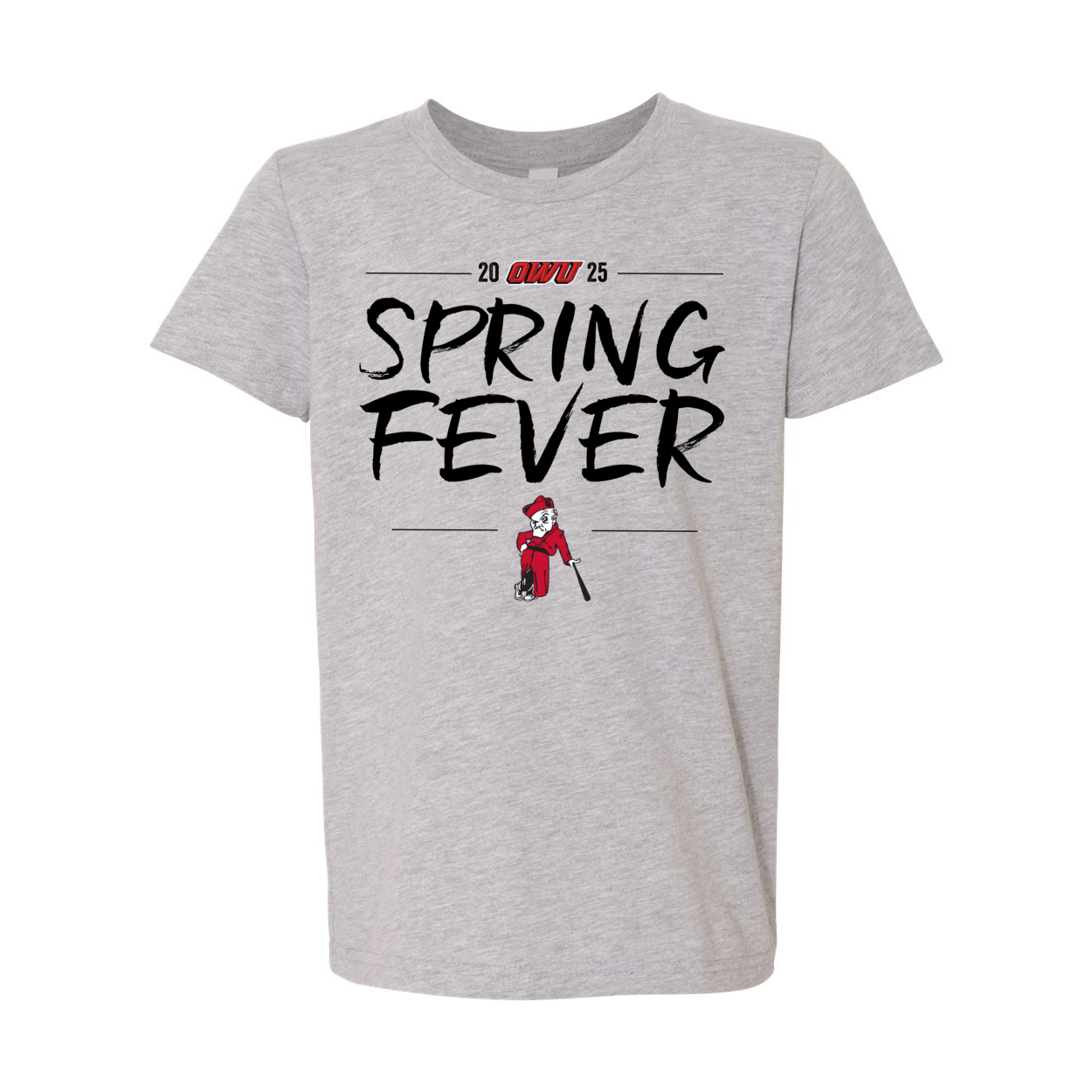 Youth OWU Spring Fever Baseball Graphic Short Sleeve Soft Tee - Ohio Wesleyan University