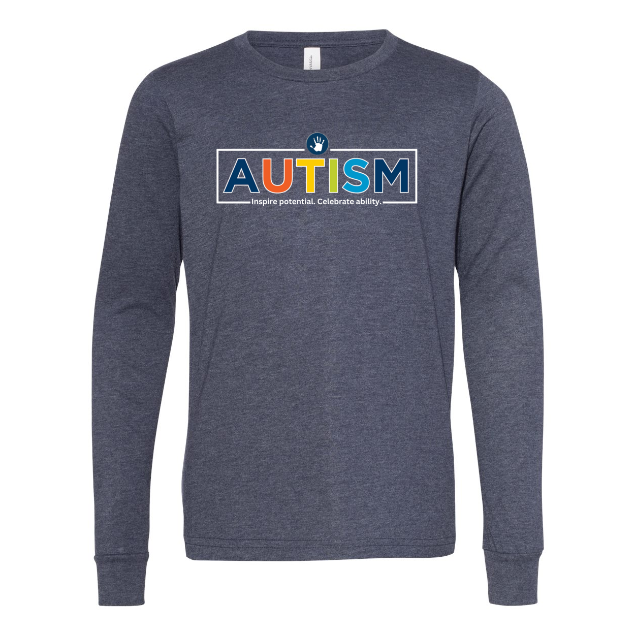 Youth "Autism Inspire Potential Celebrate Ability" Bridgeway Graphic Long Sleeve Tee