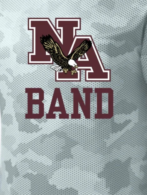 Youth Camo Band Logo Competitor Performance Short Sleeve Graphic Tee - New Albany Eagles