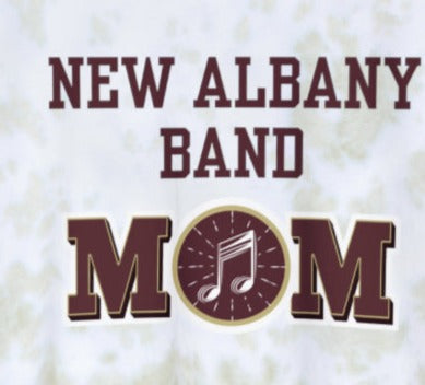 Women's Band Mom Tie-Dye Short Sleeve Graphic Tee - New Albany Eagles