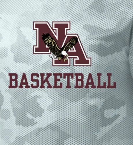 Youth Camo Basketball Logo Competitor Performance Short Sleeve Graphic Tee - New Albany Eagles