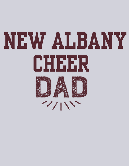 Men's Super Soft Cheer Dad Short Sleeve Graphic Tee - New Albany Eagles