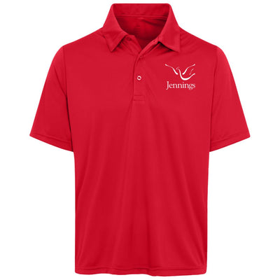 Men's Performance Pique Polo - White Jennings Logo