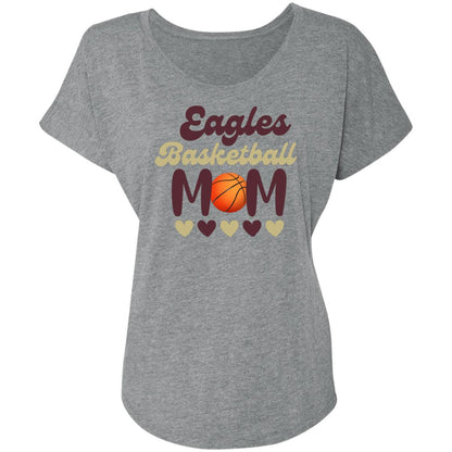 Women's Super Soft Basketball Mom Dolman Graphic Tee - New Albany Eagles