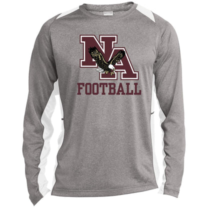 Men’s Colorblock Football Long Sleeve Performance Tee - New Albany Eagles