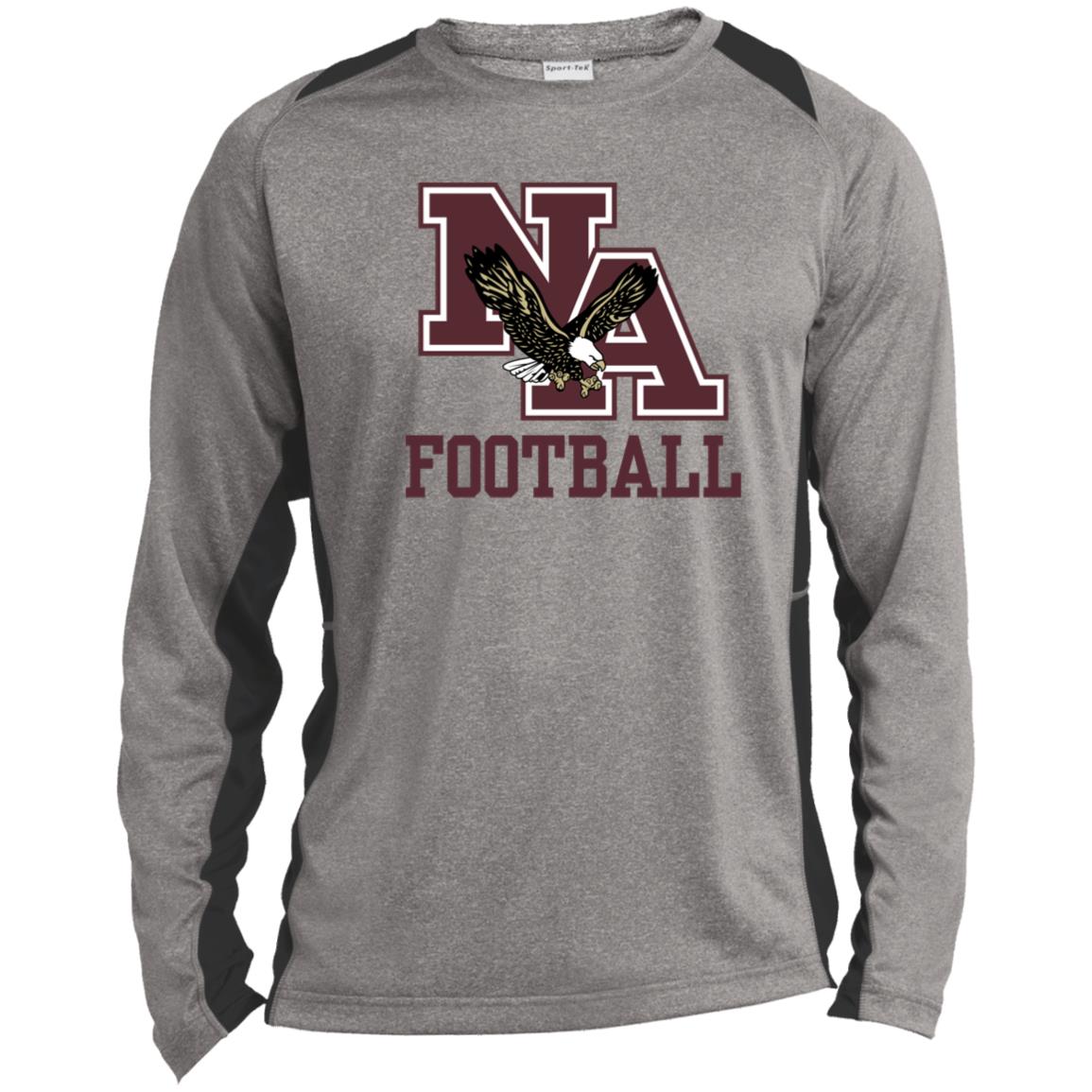 Men’s Colorblock Football Long Sleeve Performance Tee - New Albany Eagles