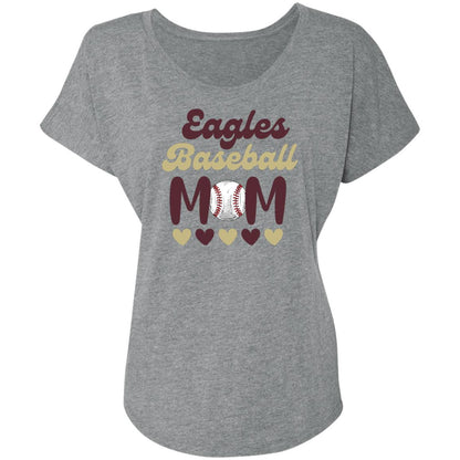 Women's Super Soft Baseball Mom Dolman Graphic Tee - New Albany Eagles