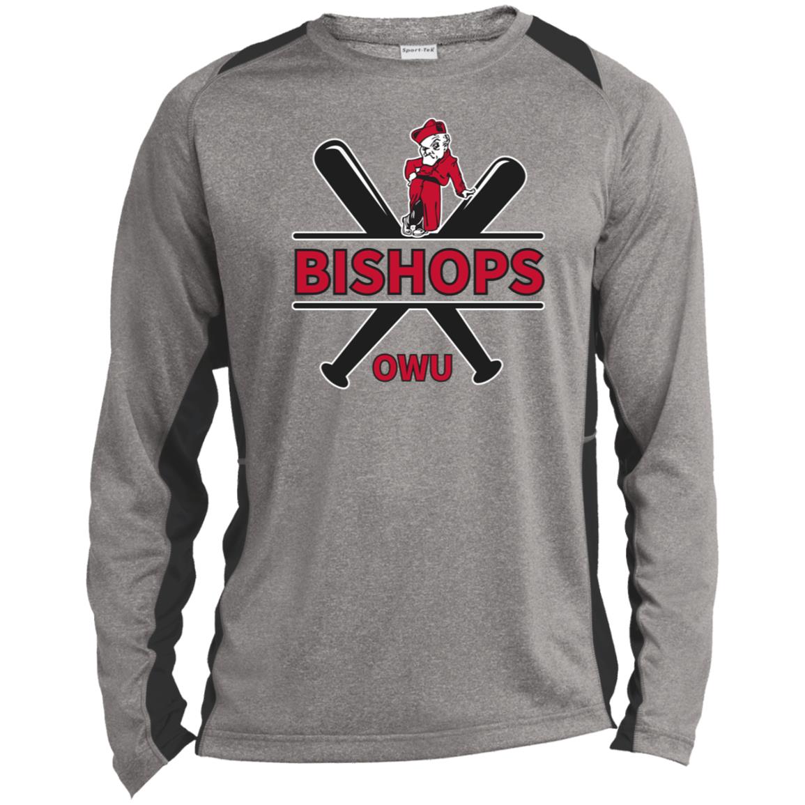 Men’s Colorblock Bishops Baseball Crossbat Graphic Long Sleeve Performance Tee