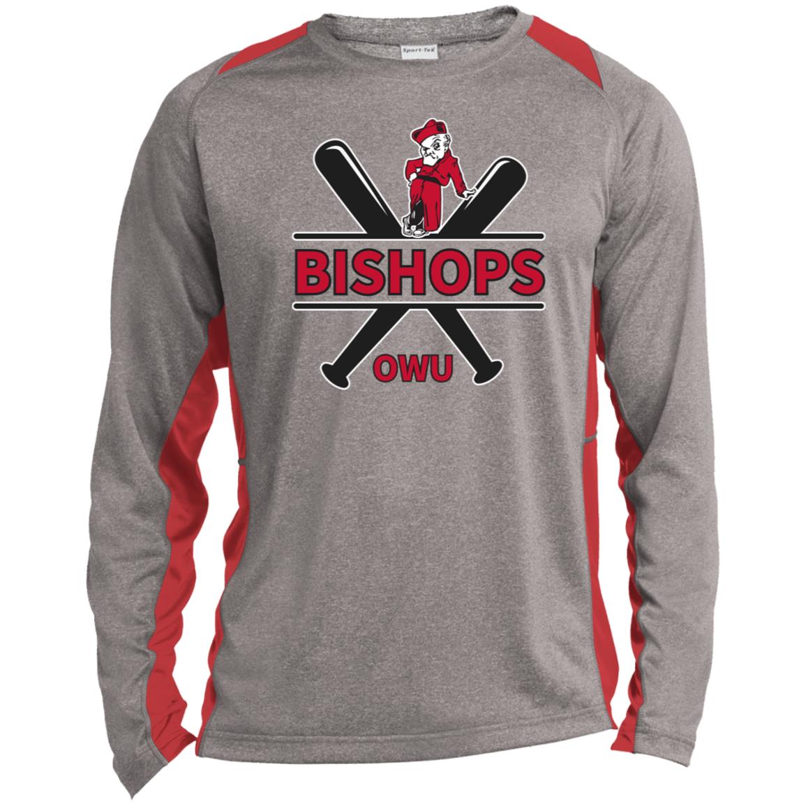 Men’s Colorblock Bishops Baseball Crossbat Graphic Long Sleeve Performance Tee