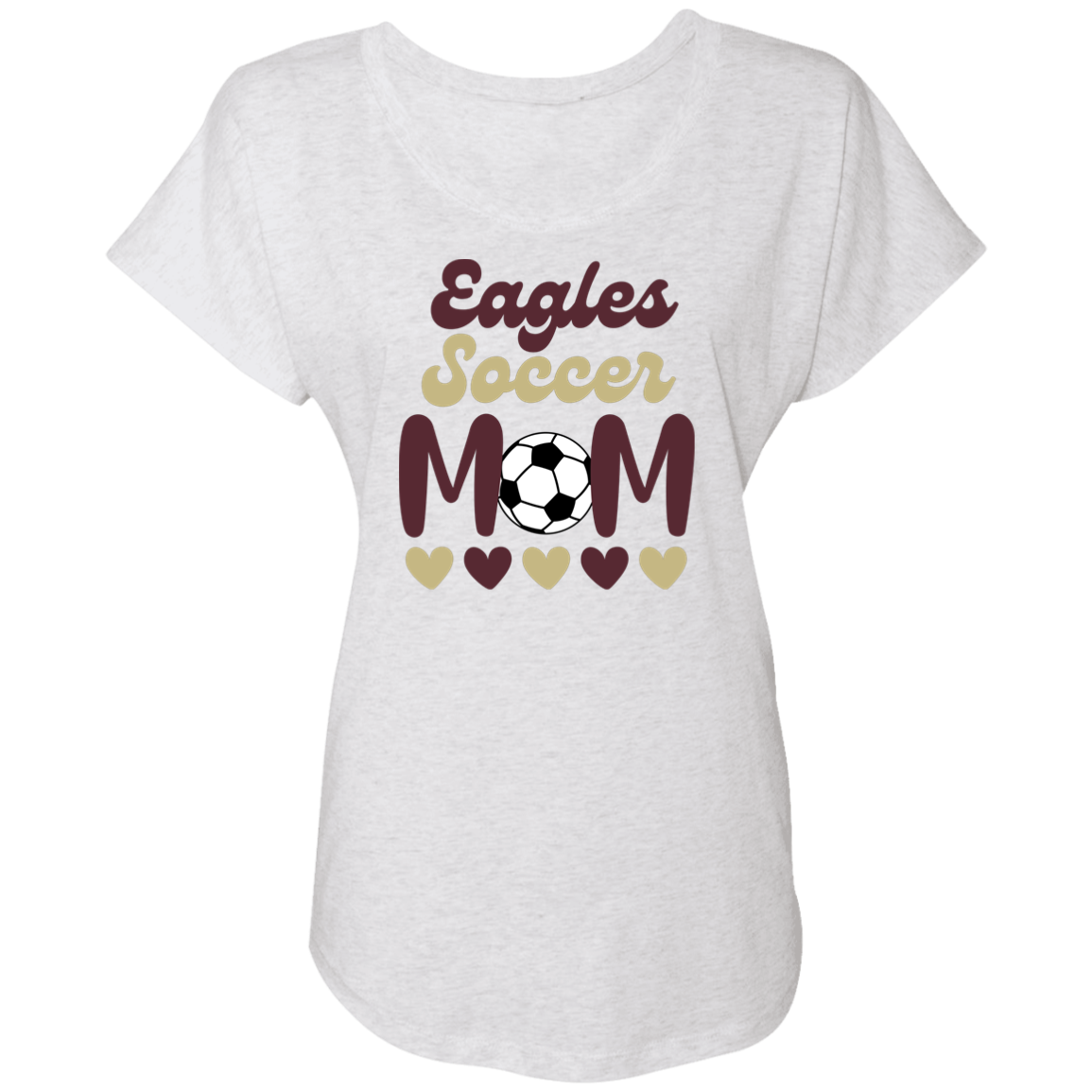 Women's Super Soft Soccer Mom Dolman Graphic Tee - New Albany Eagles