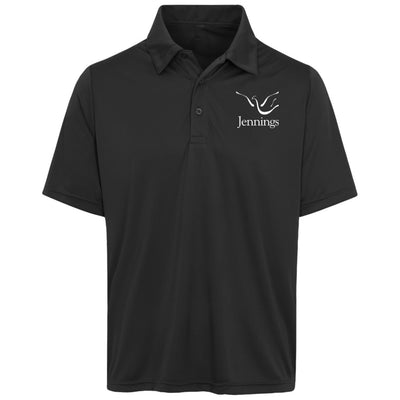 Men's Performance Pique Polo - White Jennings Logo