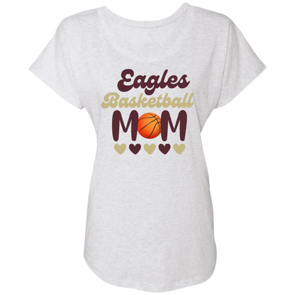 Women's Super Soft Basketball Mom Dolman Graphic Tee - New Albany Eagles