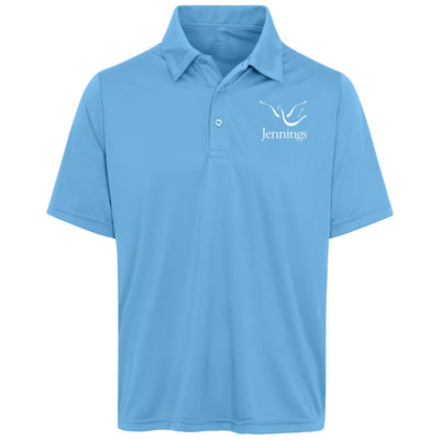 Men's Performance Pique Polo - White Jennings Logo