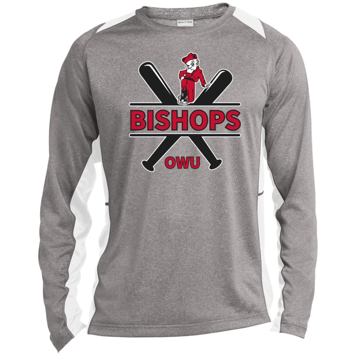 Men’s Colorblock Bishops Baseball Crossbat Graphic Long Sleeve Performance Tee