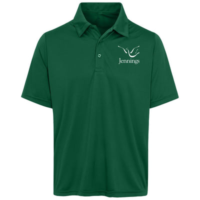 Men's Performance Pique Polo - White Jennings Logo