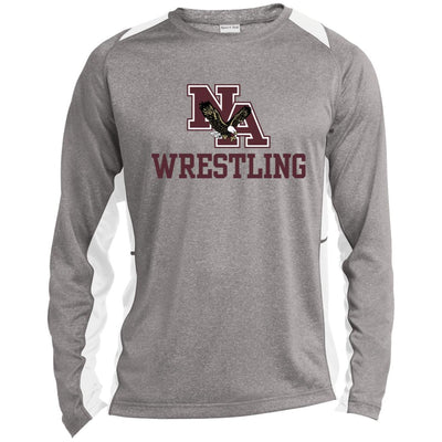 Men’s Colorblock Wrestling Long Sleeve Performance Tee - New Albany Eagles