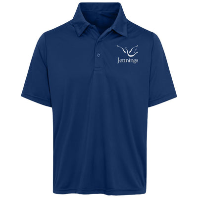 Men's Performance Pique Polo - White Jennings Logo