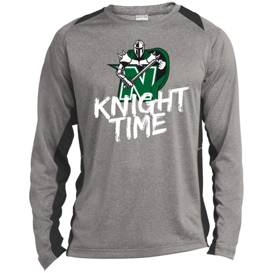 Men’s Colorblock Knight Time Long Sleeve Performance Tee - Nordonia Knights