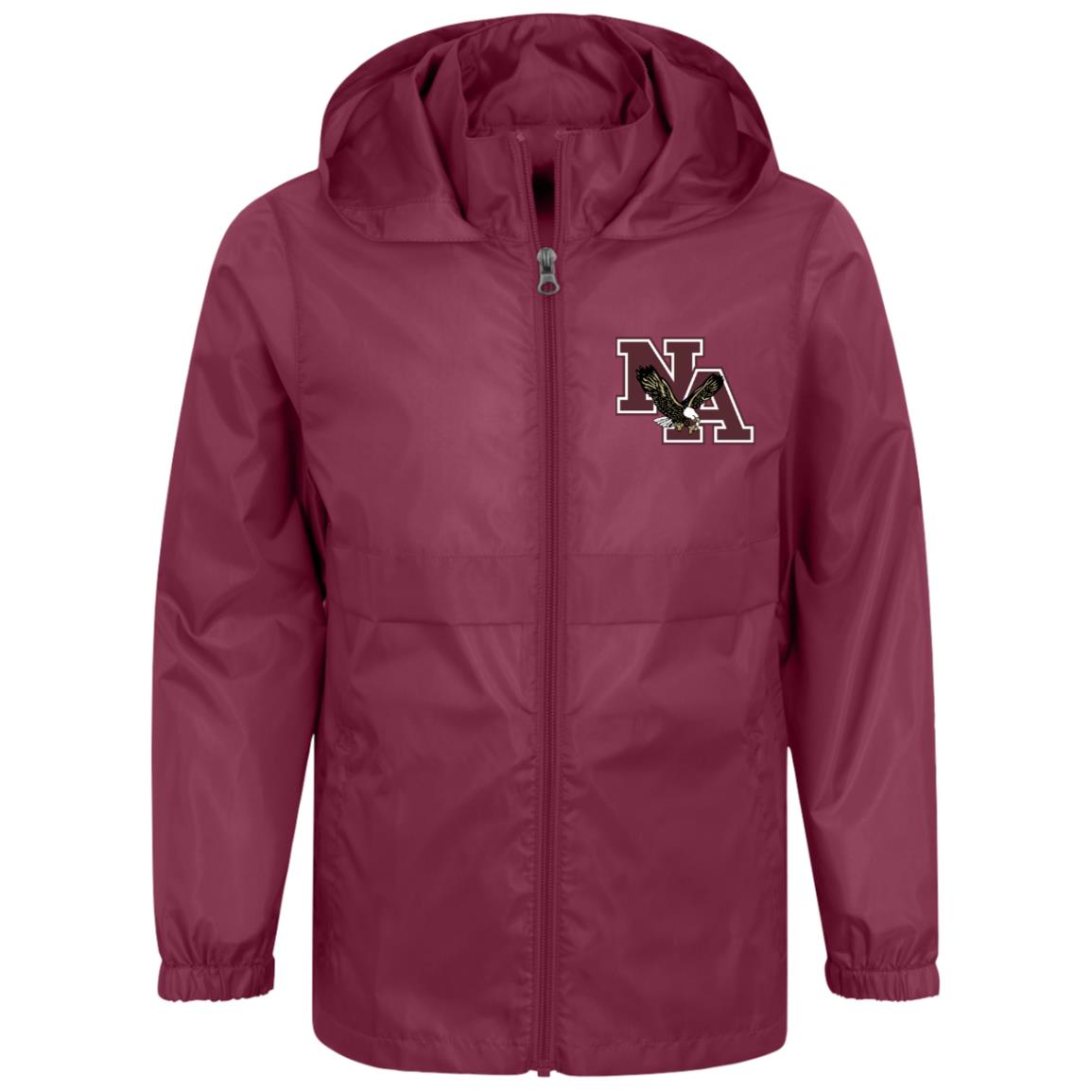 Youth Zone Protect Lightweight Jacket with Classic Maroon Logo