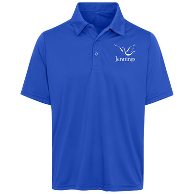 Men's Performance Pique Polo - White Jennings Logo