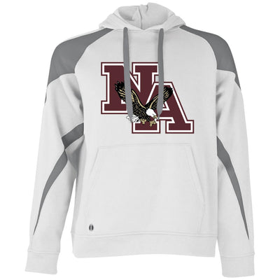 Adult Unisex Athletic Logo Colorblock Fleece Hoodie - New Albany Eagles