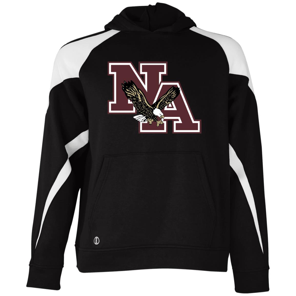 Youth Athletic Logo Colorblock Fleece Hoodie - New Albany Eagles